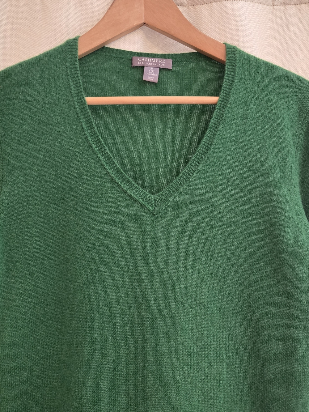 Cashmere Green Sweater 2 Ply Great Condition - Picture 6 of 10